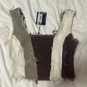 Jaded London patchwork denim corset. Never worn.